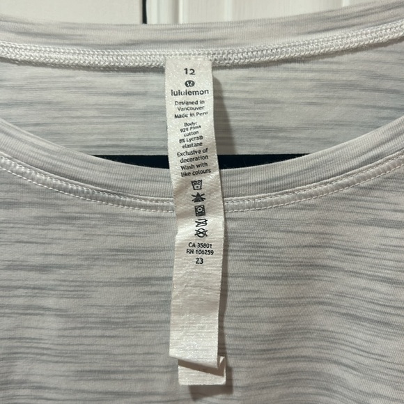 Lululemon To The Point Long Sleeve Grey Top Size 12 - Picture 5 of 7